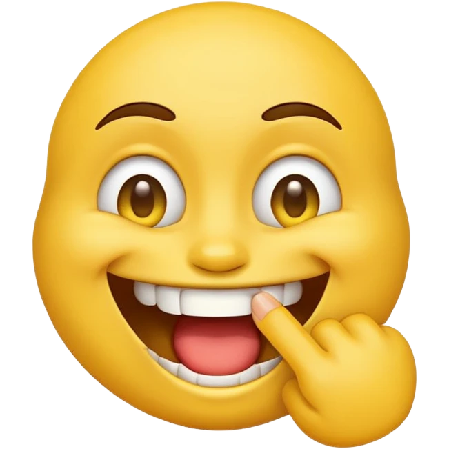 Emoji mordiéndose el dedo emoji