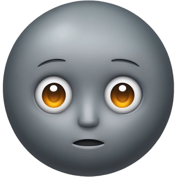 The figure  gray big shpere head with cylindrical  body  emoji