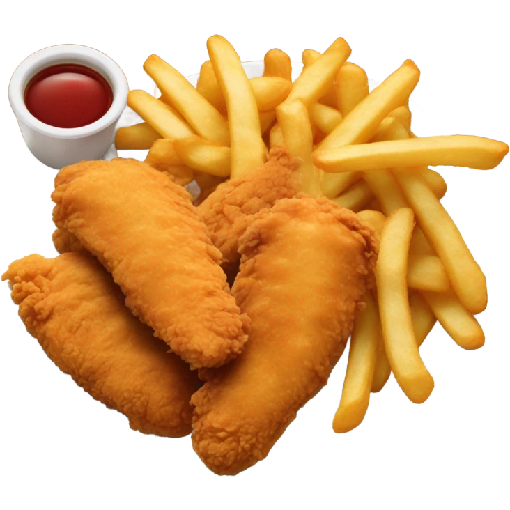 i love chicken fingers and fries emoji