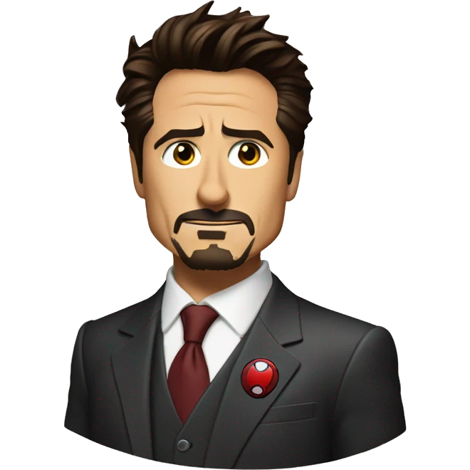 Tony stark with logo Avito emoji