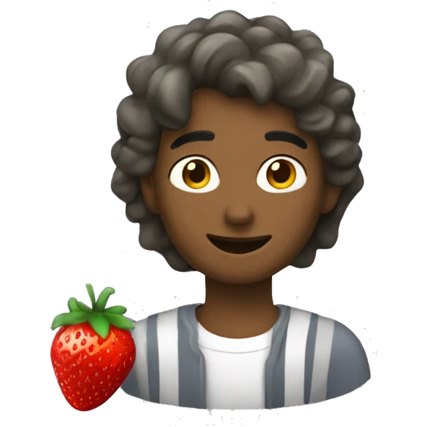 Cesta de fresas  emoji