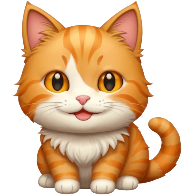 Cat chibi sticker emoji