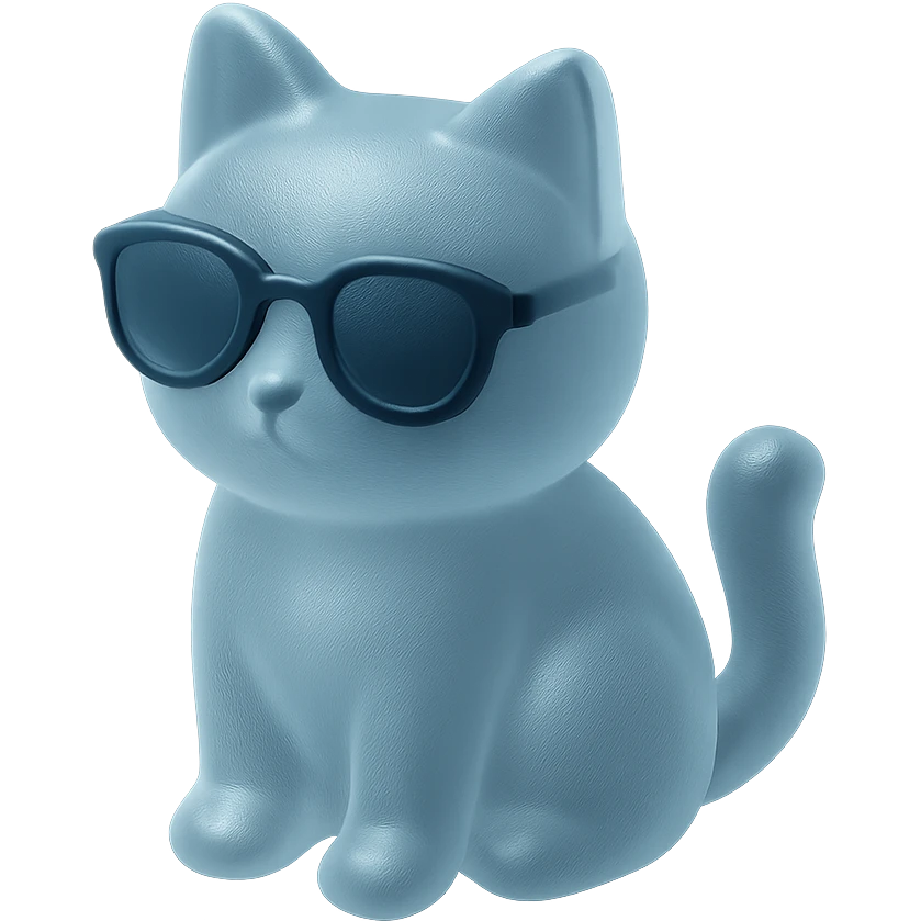 Cat wearing sunglasses emoji