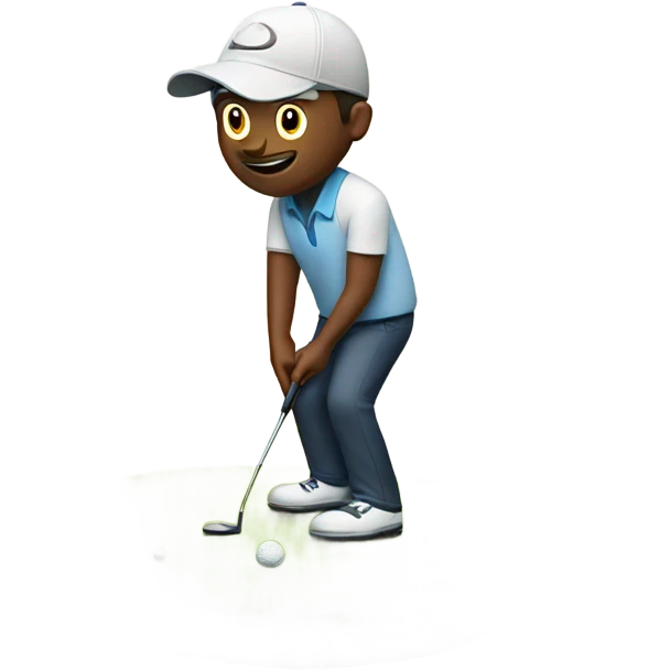 Man making a hole in one emoji