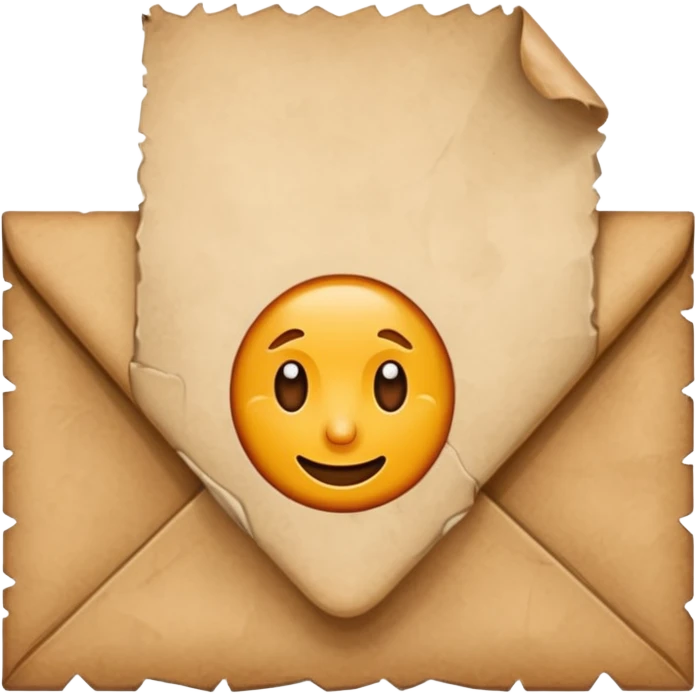 Letter with stamp on it emoji