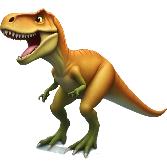 T rex on the surfboard emoji