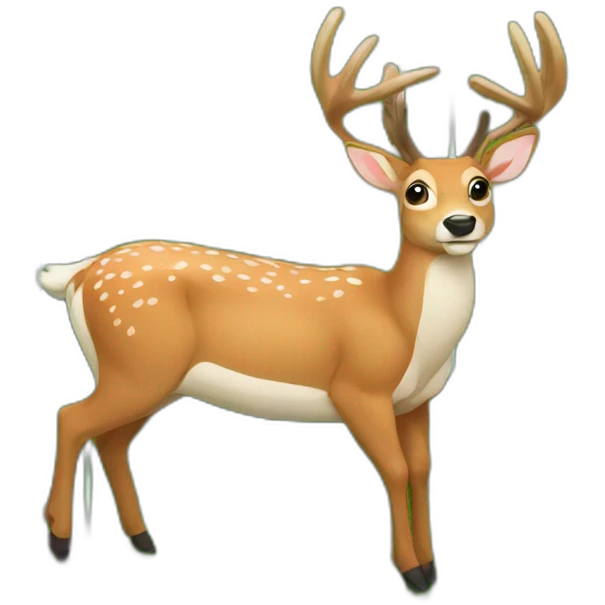 Deer on rugby field emoji