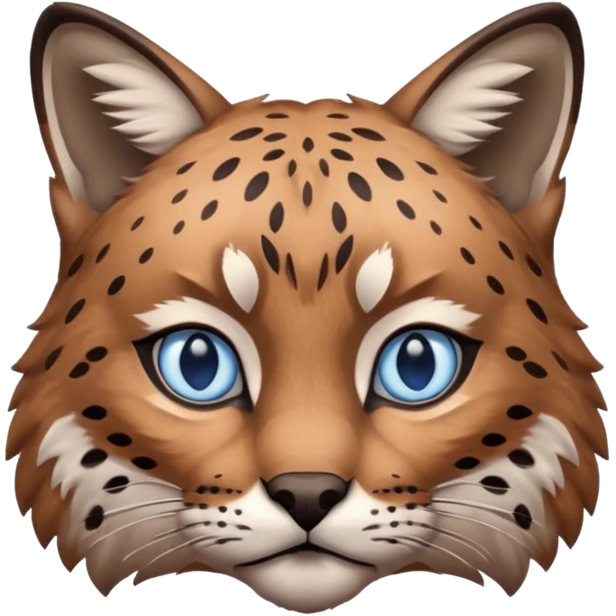 Bobcat with blue eyes emoji