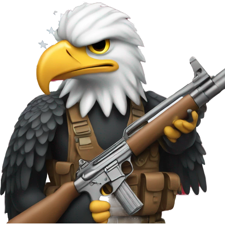 america, eagle, guns, freedom emoji