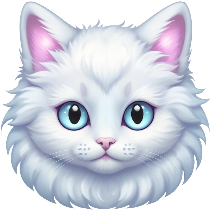 pastel angel cat with  three glowing eyes emoji