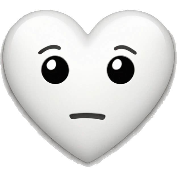 A white heart with the number 24 in the middle emoji