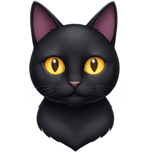 Cat black end with  emoji