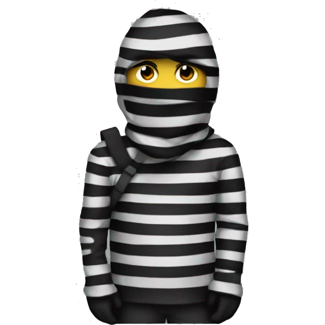 Robber with black stripes emoji