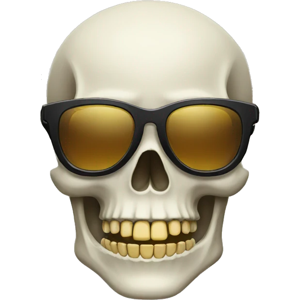 Skeleton with sunglasses  emoji