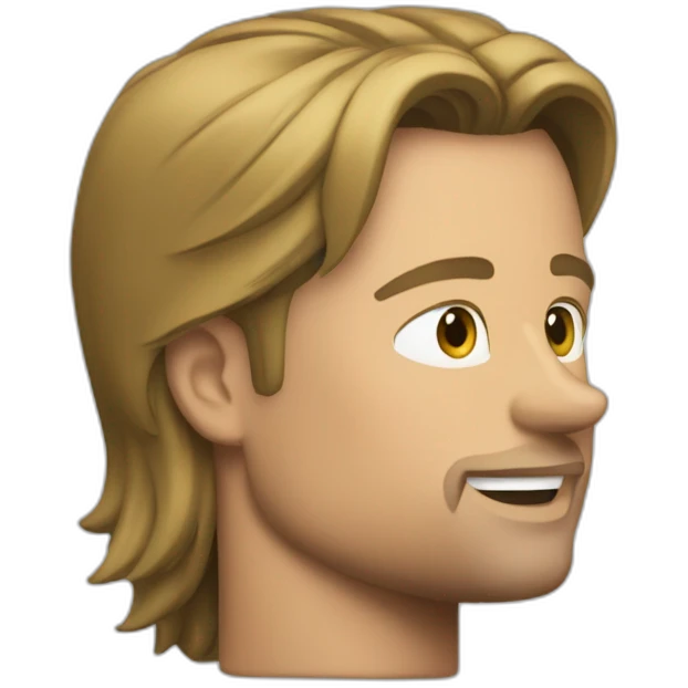 Brad Pitt sur une torue emoji