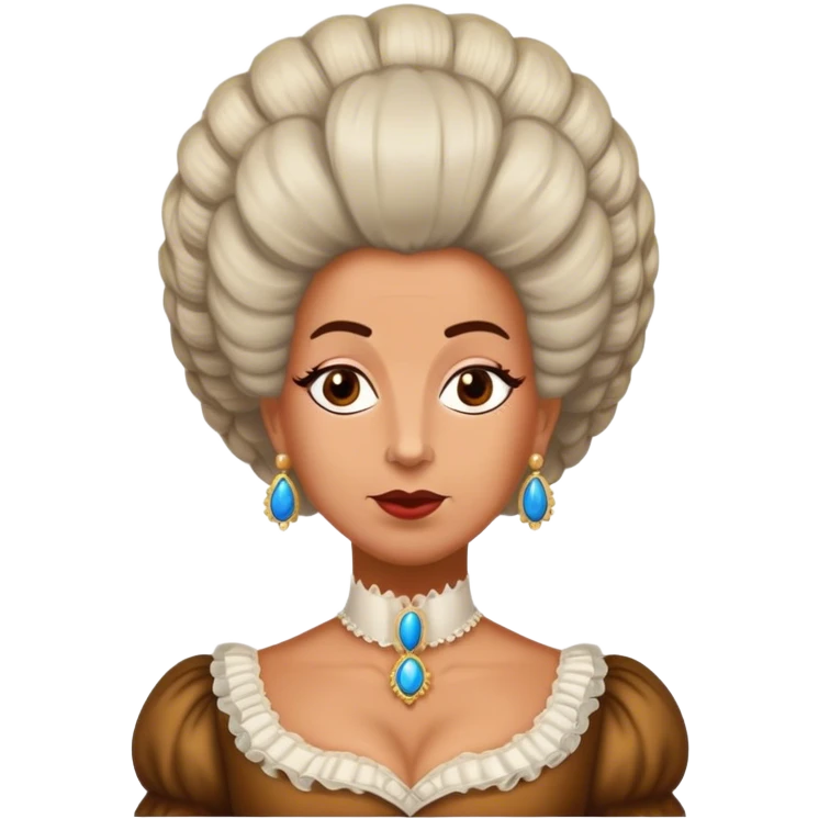 queen charlotte bridgerton with crazy wig brownish old emoji
