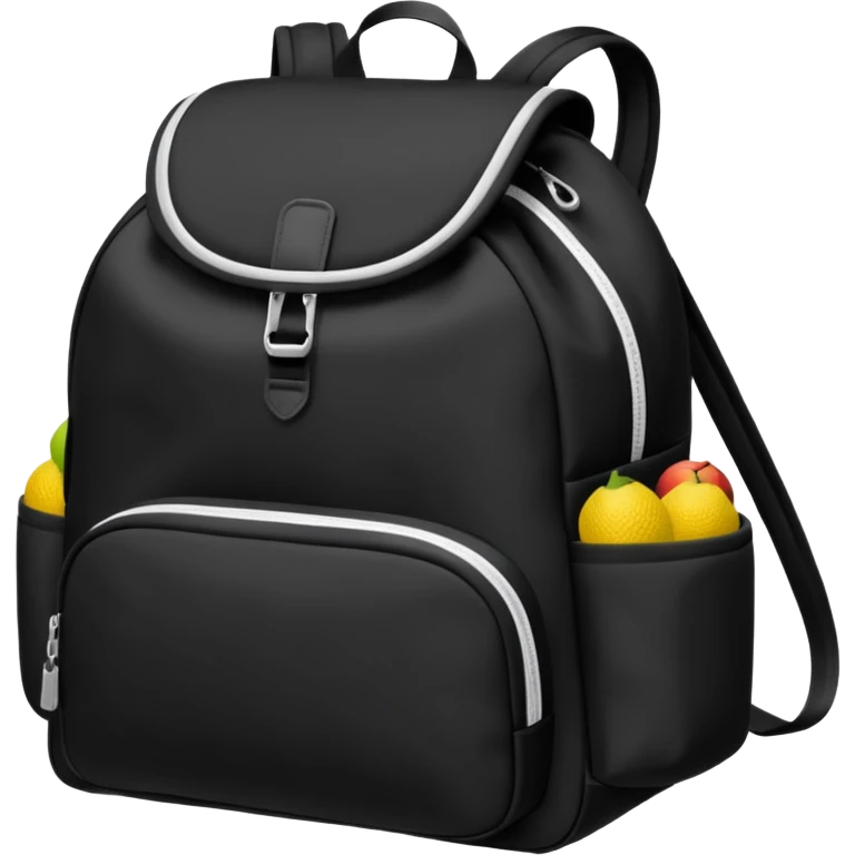 sac a dos de sport noir sans motif et uni emoji