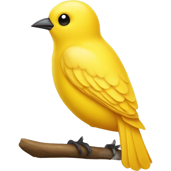 Yellow bird emoji