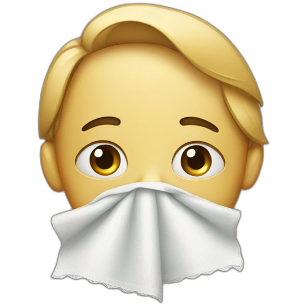 Sad face with Handkerchief emoji
