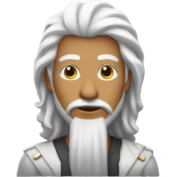 Mago de pelo blanco emoji