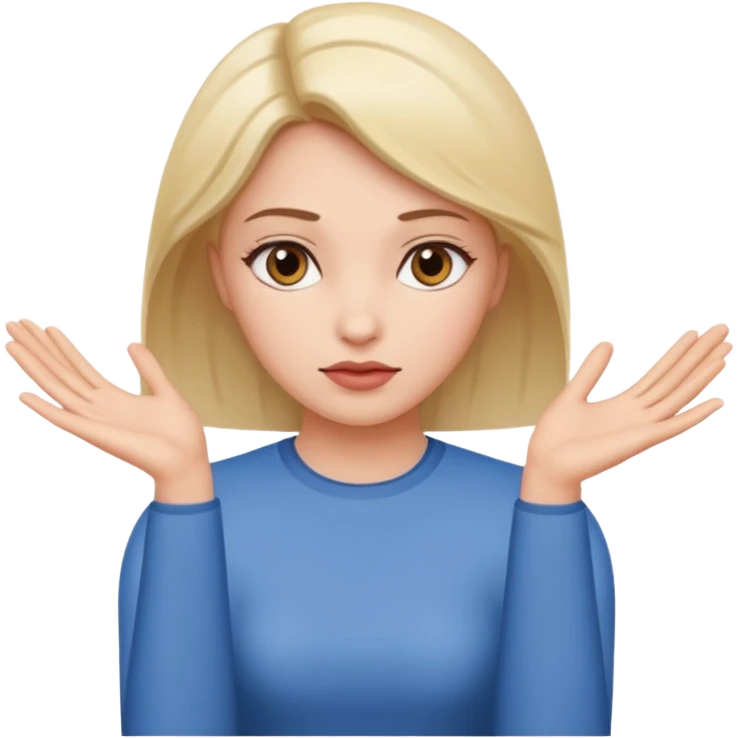대체 왜?라는 손 포즈를 하고있는 여자 emoji