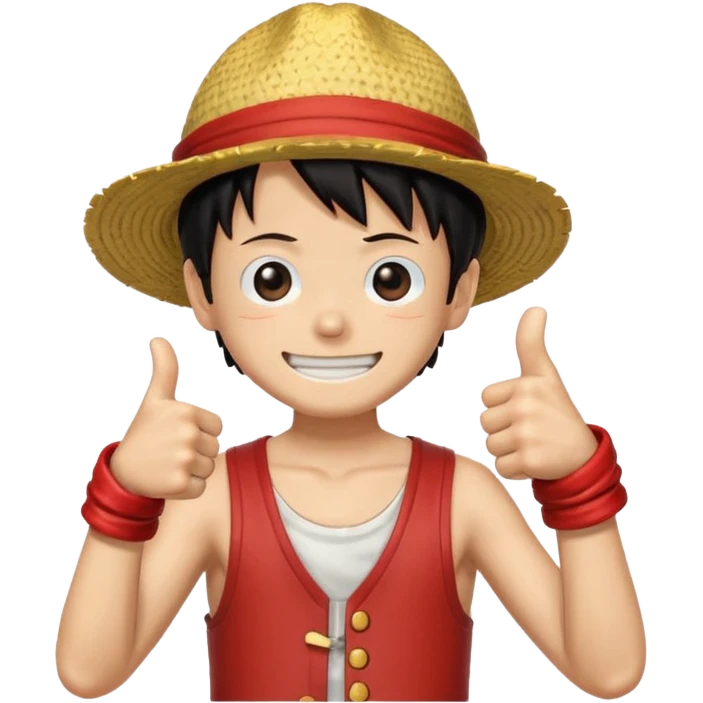 luffy giving a thumbs up in joyboy style emoji