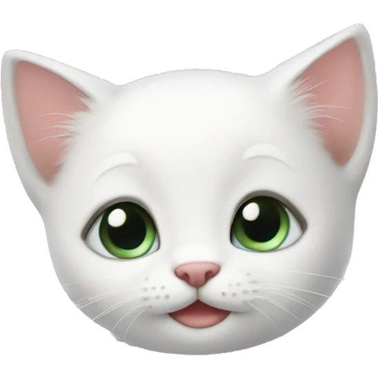 Cute white kitten emoji