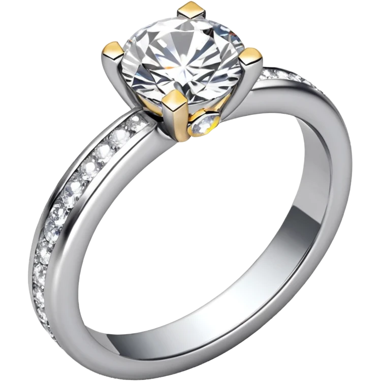 glitter white diamond married ring emoji