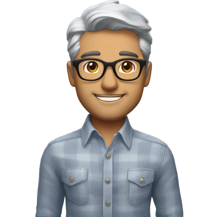 Memoji of Andrew Huberman	Silver fox, tortoiseshell glasses, crisp button-downs	Jacked, intellectual, wears shirts emoji