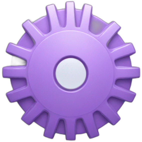 Light purple gear emoji