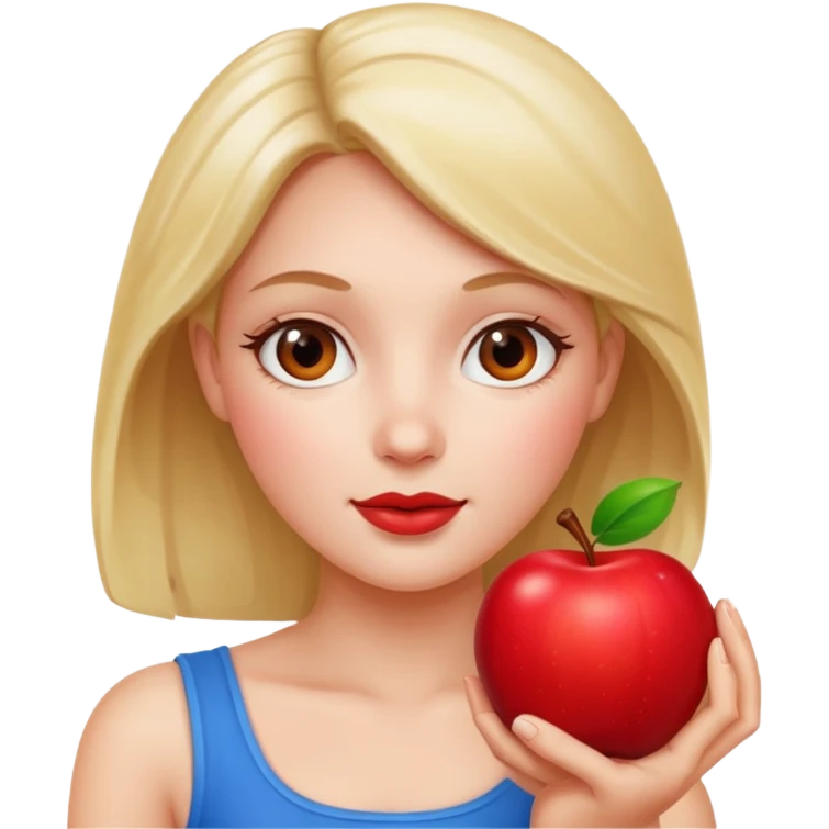 eve with an apple emoji