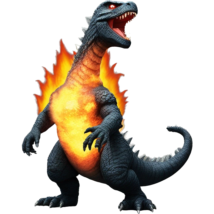 Burning Godzilla 1995 emoji