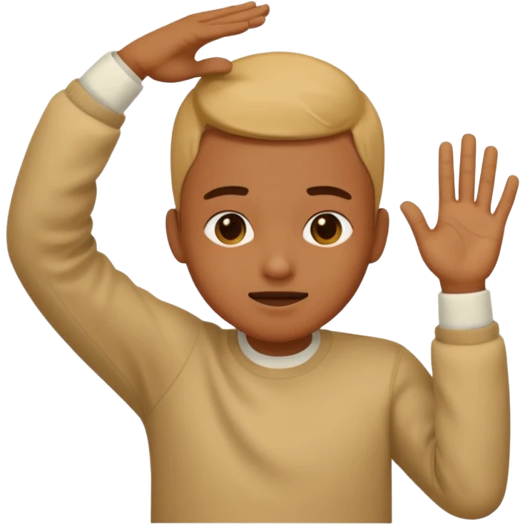 Emoji doing a 🙂‍↕️ and a dab at the same time emoji