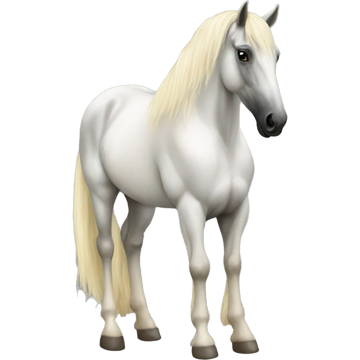 Blonde horse friesian  emoji