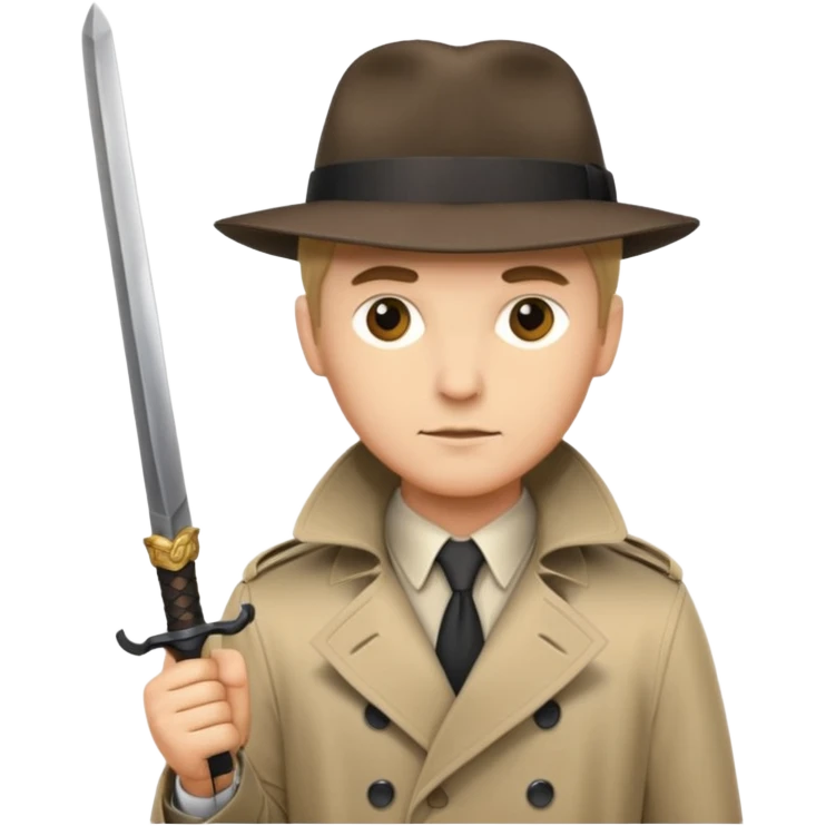Detective with sword emoji