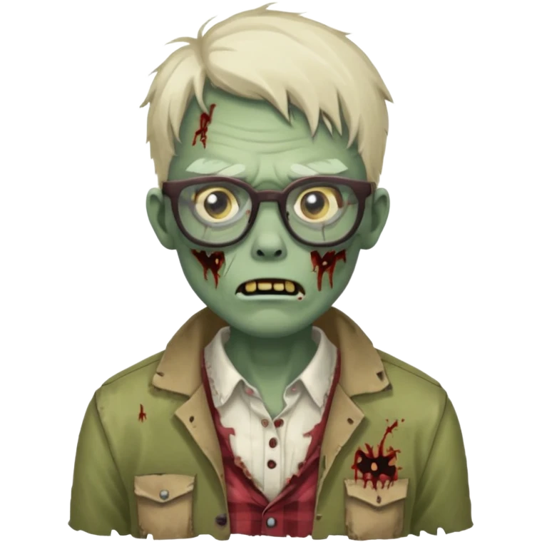 glasses zombie emoji