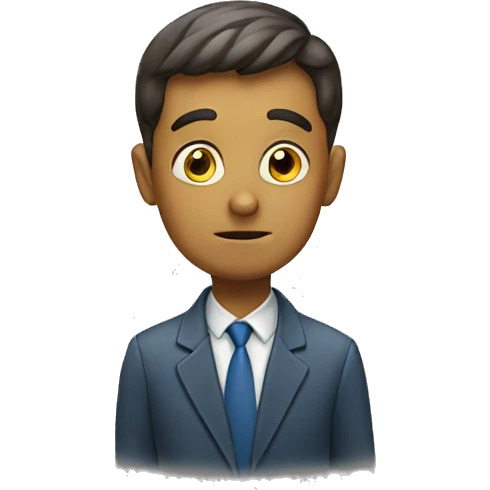 smart thinking emoji