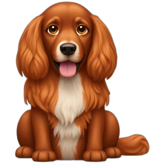 red dog long hair emoji