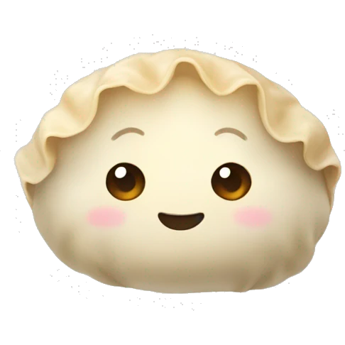 round dumpling cute emoji