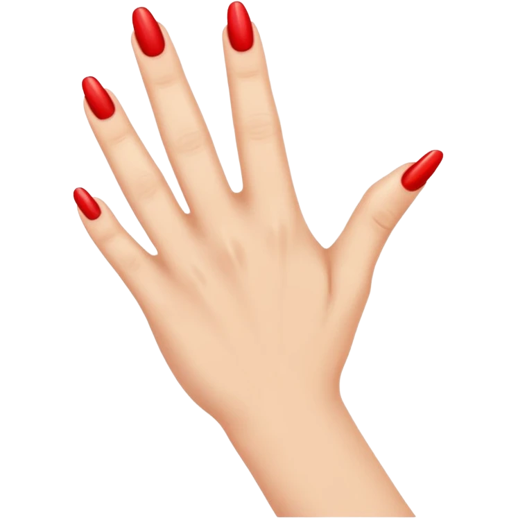 hand with bright red manicure snapping fingers emoji
