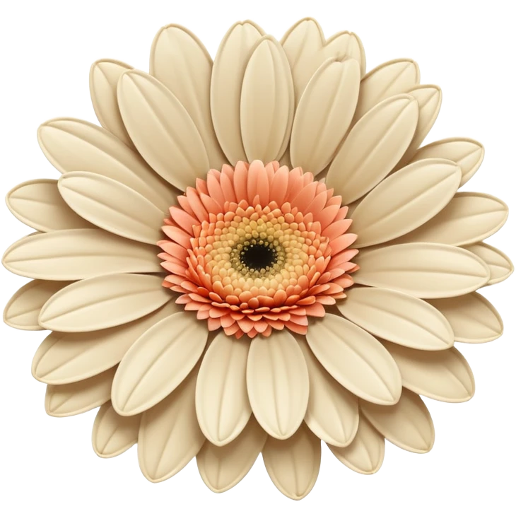 light beige Gerbera flower emoji