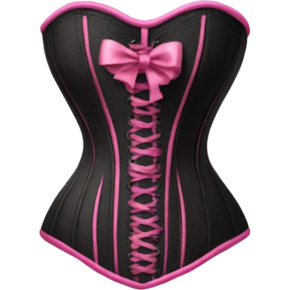Corset black and pink  emoji