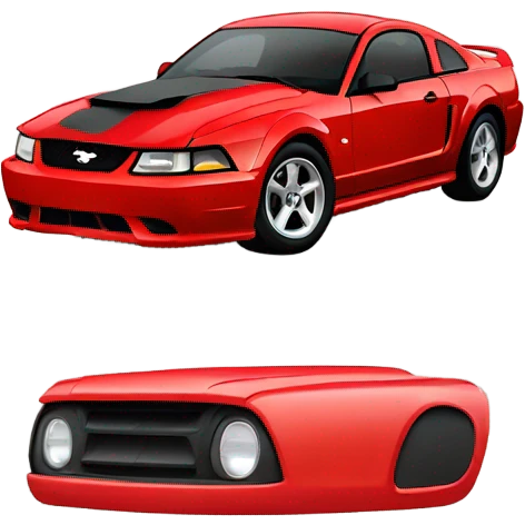 Red 2003 mustang  emoji