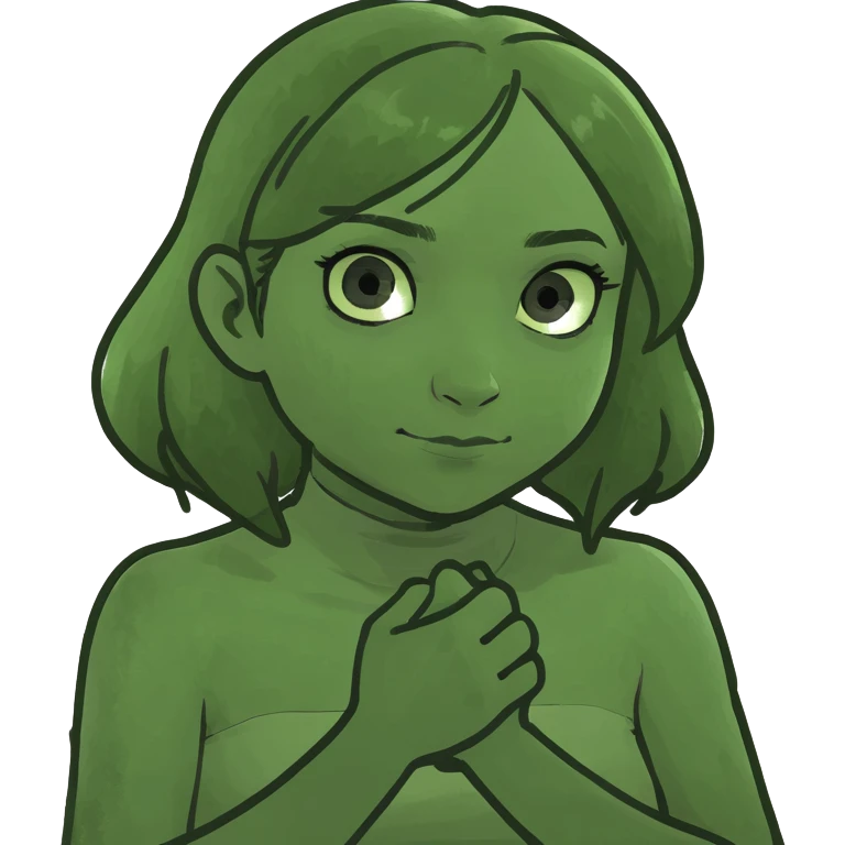 Girl crossing her hands emoji