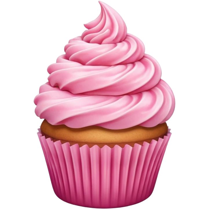 Cupcake with pink icing emoji