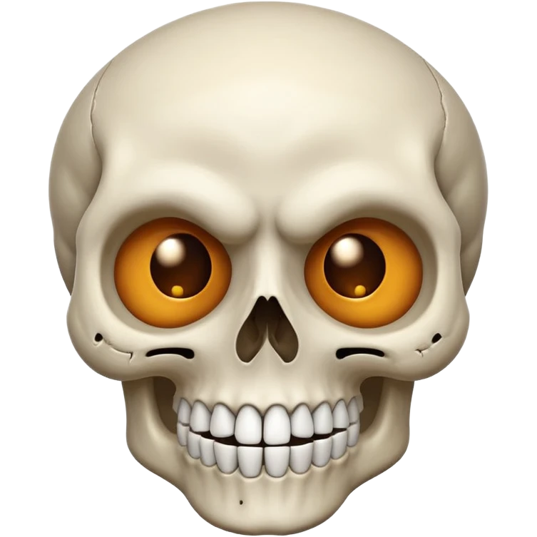 cartoonish squinting skull emoji