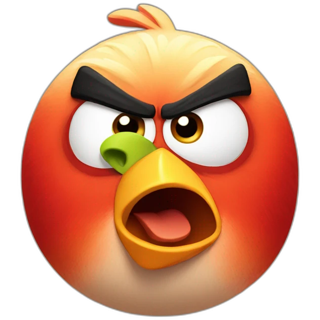 Angry bird emoji