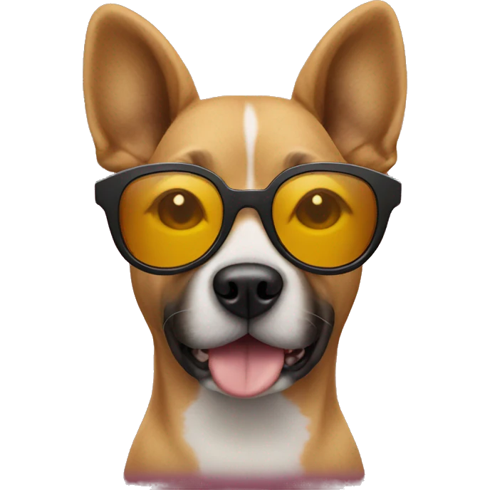 Dog wearing sunglasses emoji