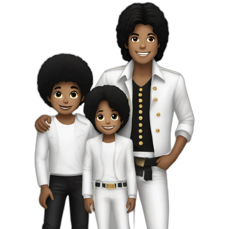 Michael Jackson white with kids emoji