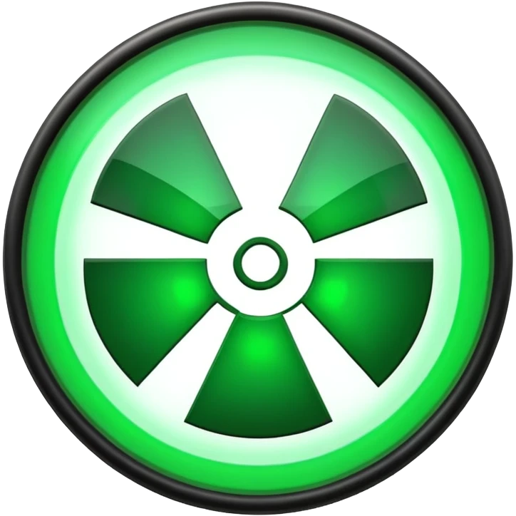 green radioactive symbol emoji